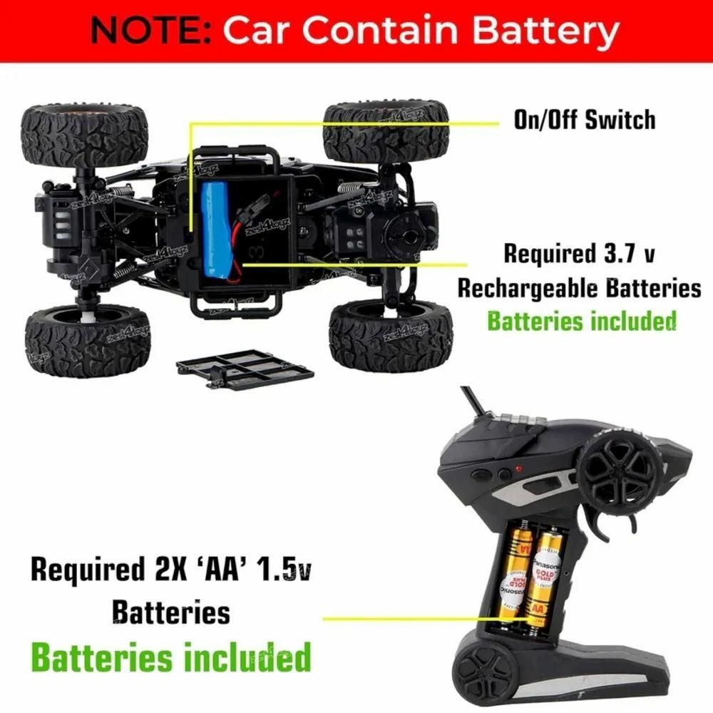 Remote Controlled Rock Crawler Monster Truck Toy Vehicle for Kids