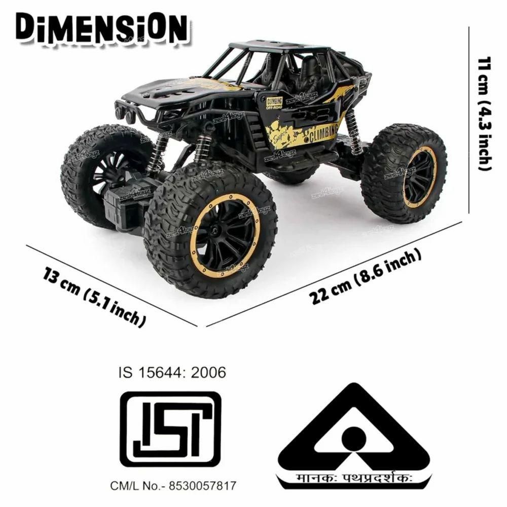 Remote Controlled Rock Crawler Monster Truck Toy Vehicle for Kids