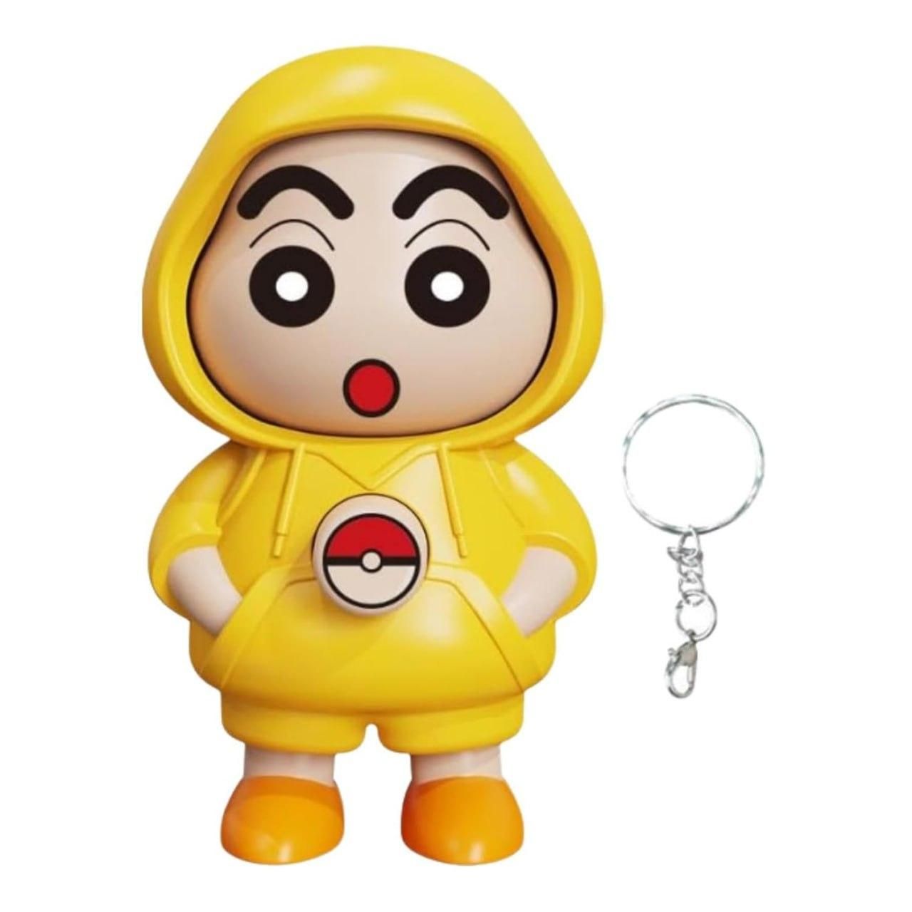 Shinchan Face Changing Keychain – Cute PVC Anime Key Ring for Bags & Keys