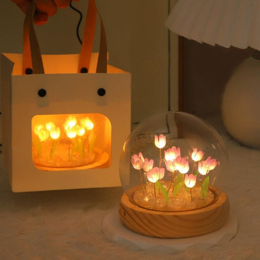 Round Tulip Light – Touch Control Decorative Night Lamp