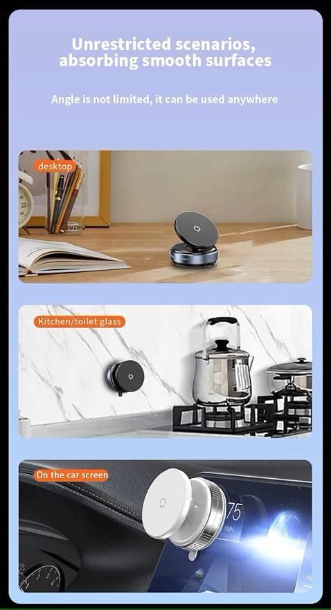 MagnaGrip™ 360° Magnetic Suction Phone Holder – Foldable & Retractable