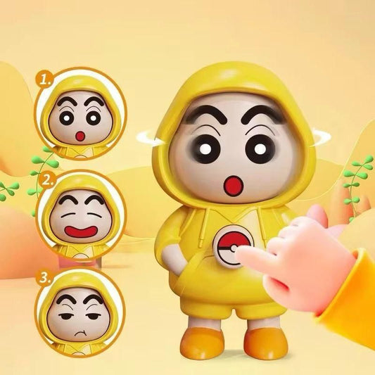 Shinchan Face Changing Keychain – Cute PVC Anime Key Ring for Bags & Keys