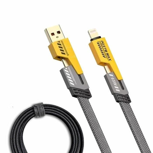 ChargePro™ 4-in-1 USB-C & Lightning Cable – Eco-Friendly, Fast Charging