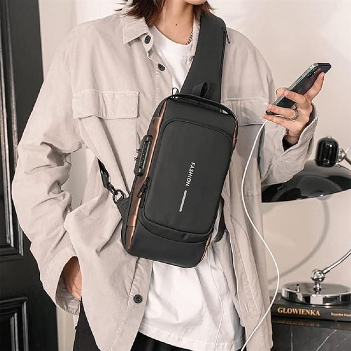 Anti-Theft Backpack with USB Charging Port, Waterproof Design & Password Lock