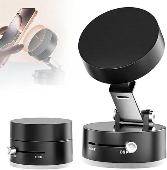 MagnaGrip 2.0™ 360° Vacuum Magnetic Phone Holder – Foldable & Retractable Mount