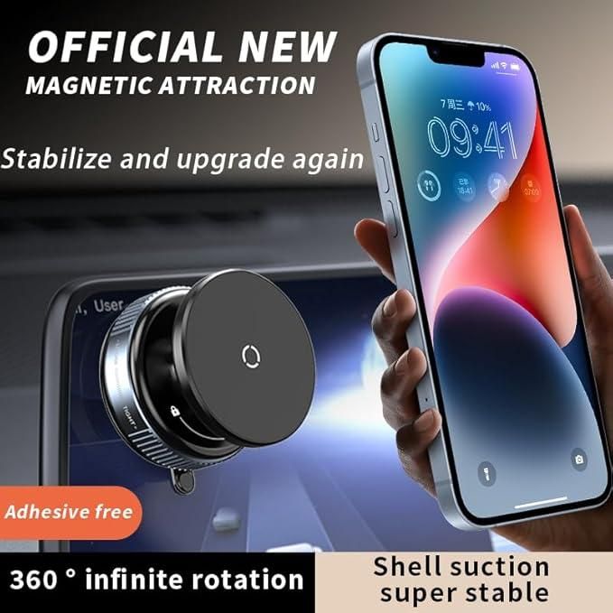 MagnaGrip™ 360° Magnetic Suction Phone Holder – Foldable & Retractable