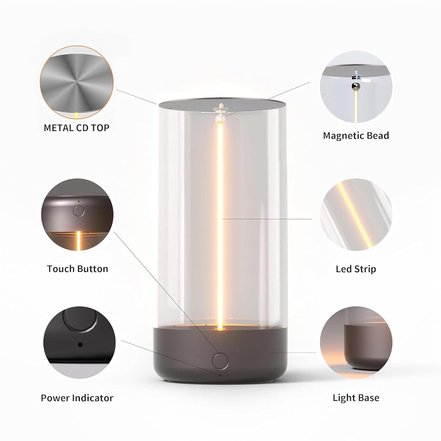 Magnetic Lamp Light – Modern LED Desk & Night Lamp for Home Decor