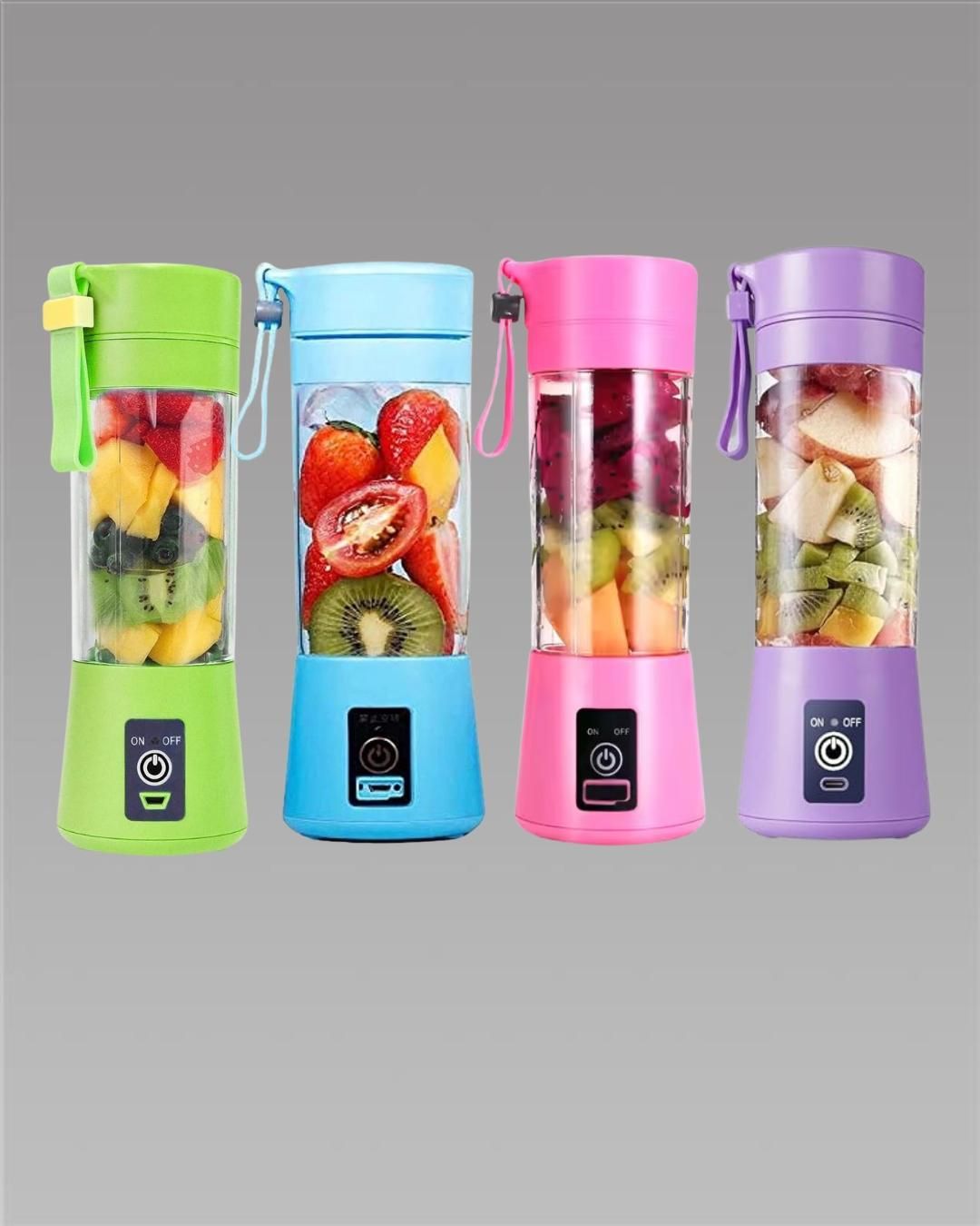 BlendMate™ Portable Electric USB Juicer – 6 Blade, 380 (ml)