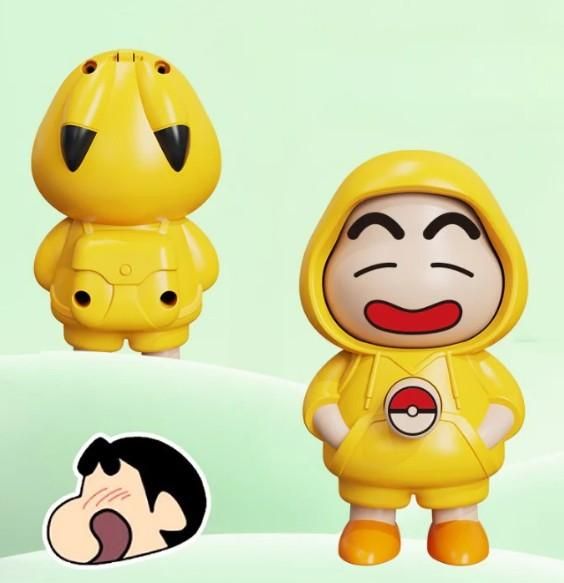 Shinchan Face Changing Keychain – Cute PVC Anime Key Ring for Bags & Keys