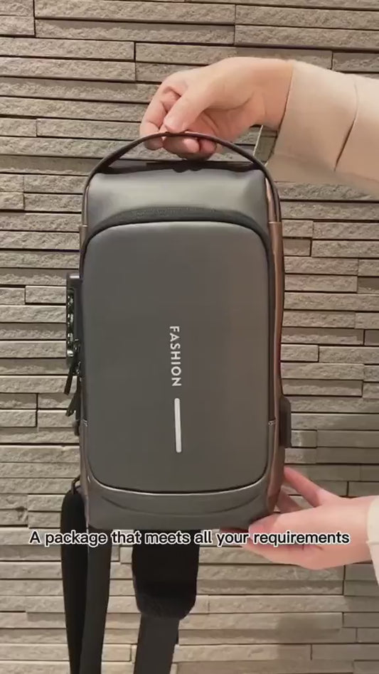 Anti-Theft Backpack with USB Charging Port, Waterproof Design & Password Lock
