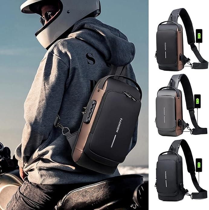 Anti-Theft Backpack with USB Charging Port, Waterproof Design & Password Lock