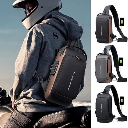 Anti-Theft Backpack with USB Charging Port, Waterproof Design & Password Lock