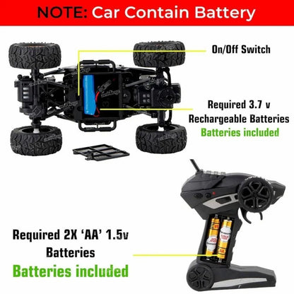 Remote Controlled Rock Crawler Monster Truck Toy Vehicle for Kids
