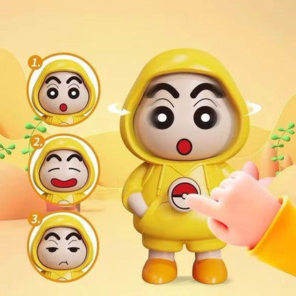 Shinchan Face Changing Keychain – Cute PVC Anime Key Ring for Bags & Keys